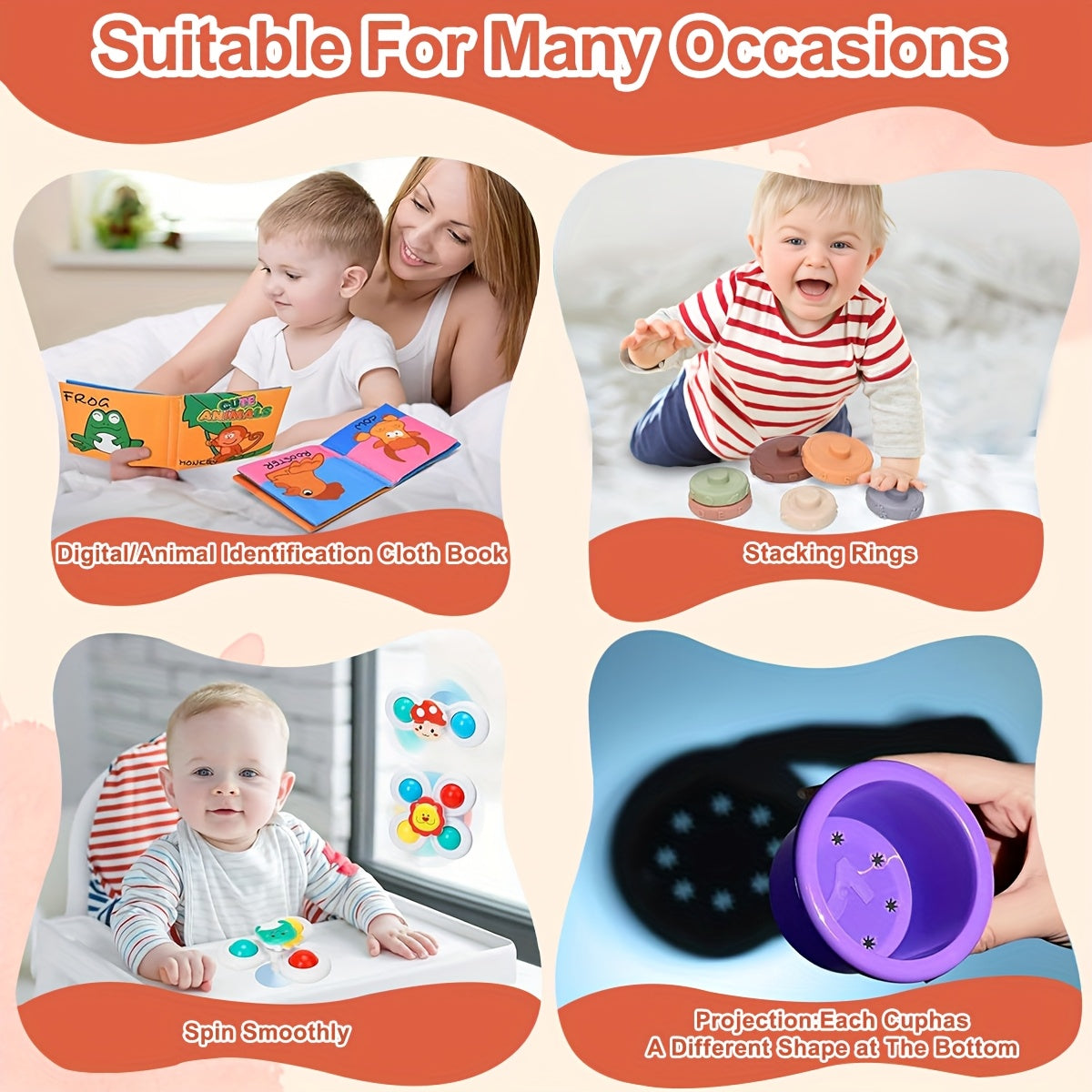 6 In 1 Sensory Learning Toy Set for Infants and Toddlers