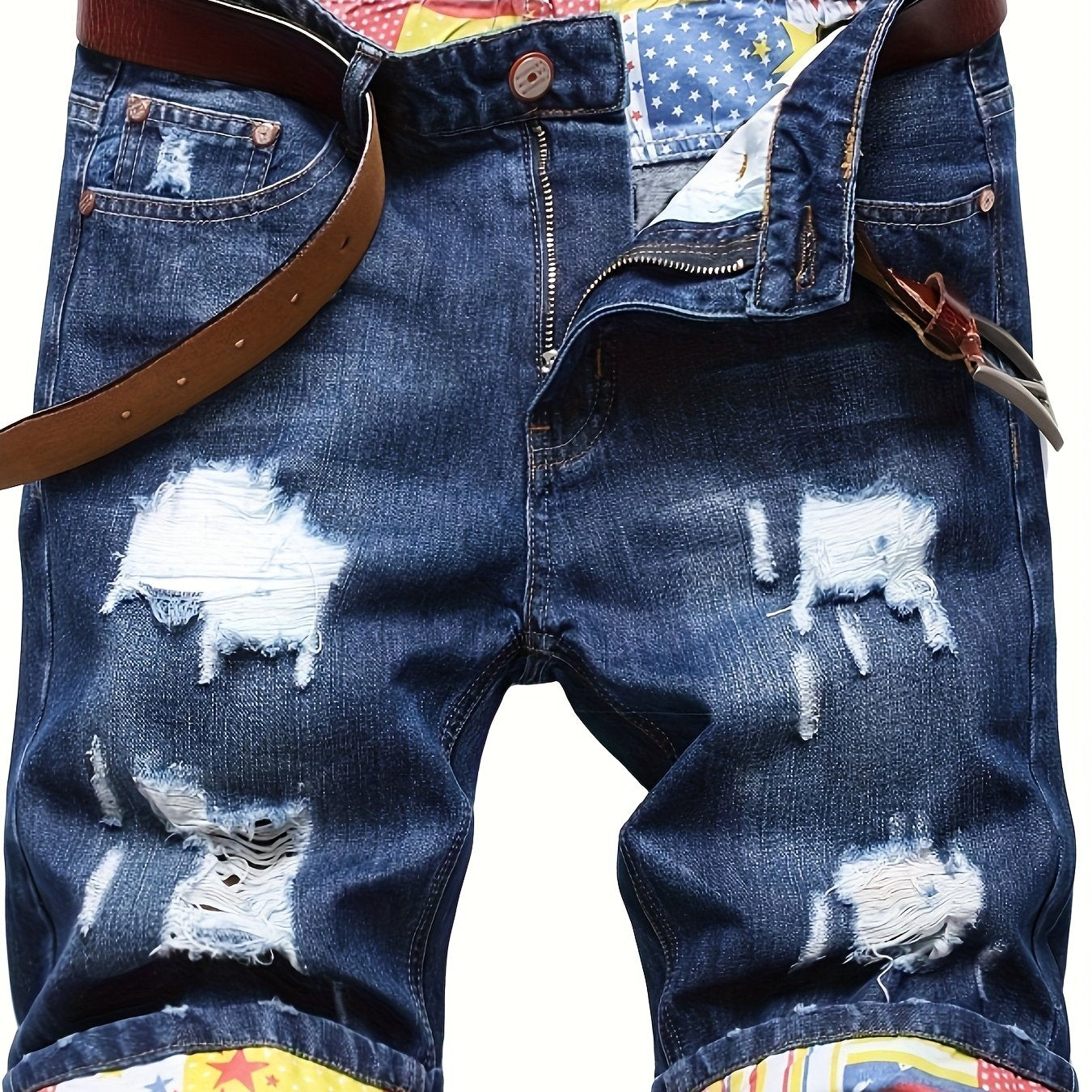 KEEVOOM Men's Trendy Denim Shorts for Summer Sports and Casual Outfits