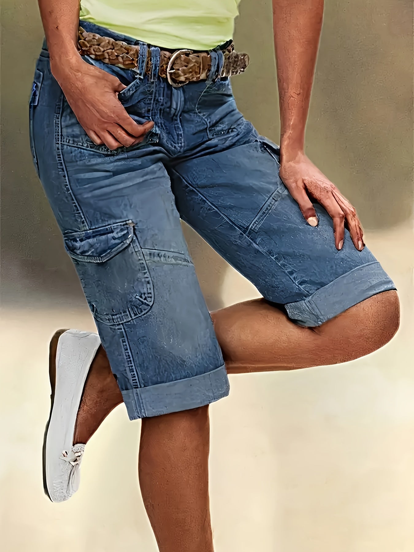 Casual Women’s Five Points Cargo Jeans for Comfortable Summer Wear