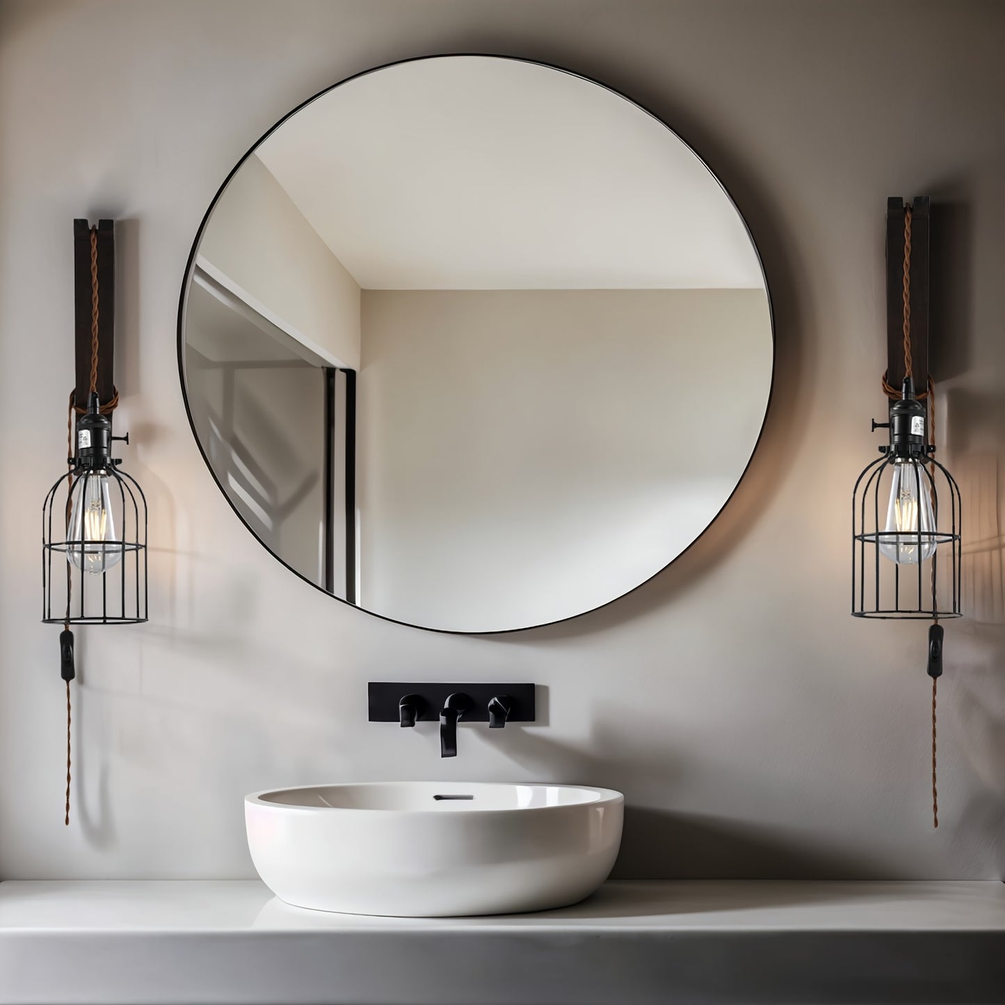 Rustic Plug In Wall Sconces Set For Cozy Home Decor