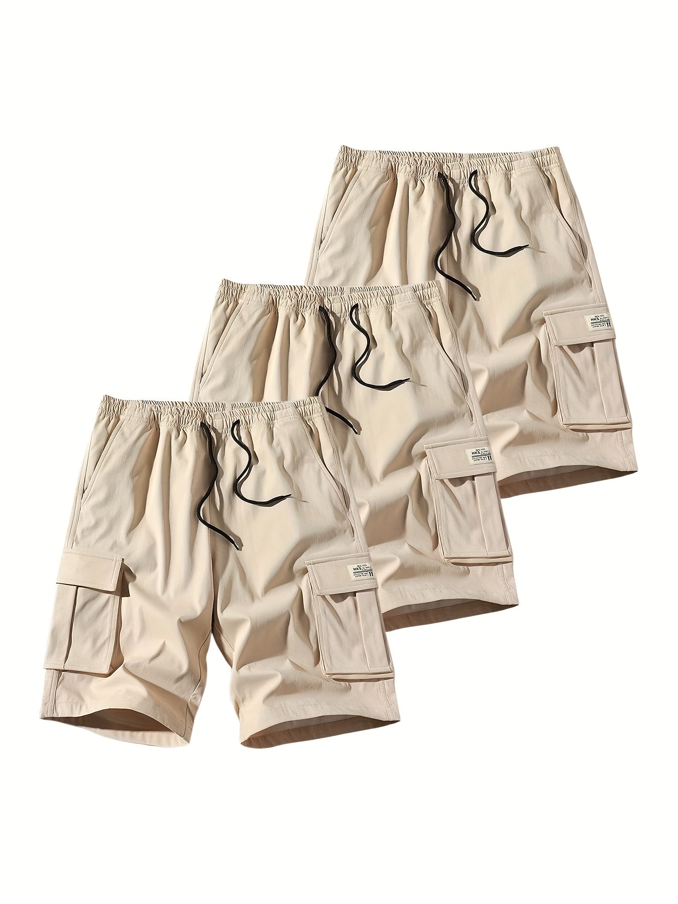 Men's Cargo Shorts 3-Pack Bundle for Versatile Outdoor Activities