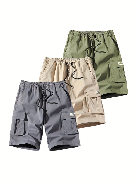 Men's Cargo Shorts 3-Pack Bundle for Versatile Outdoor Activities