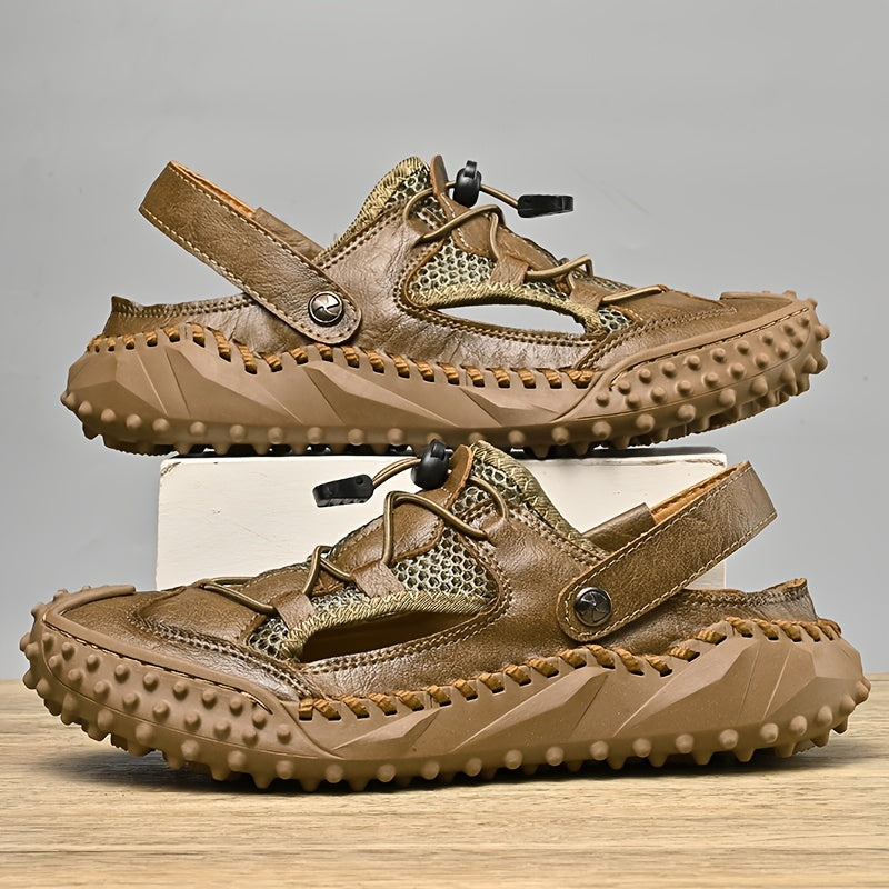 Men's Adjustable Slip-On Sandals for Outdoor and Casual Wear