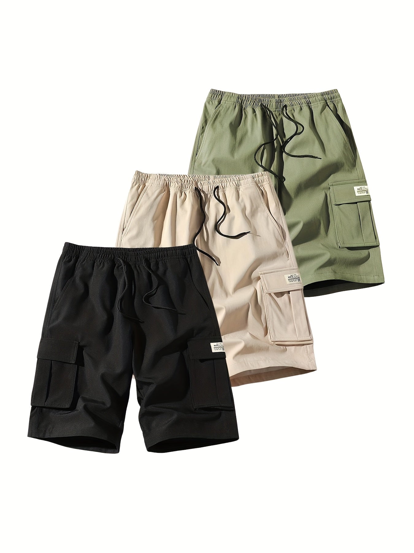 Men's Cargo Shorts 3-Pack Bundle for Versatile Outdoor Activities