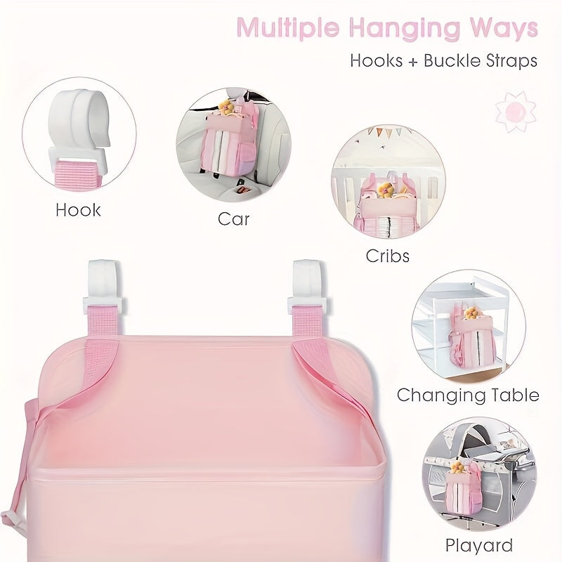 Hanging Diaper Caddy Organizer for Nursery Essentials Storage