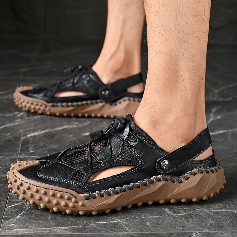 Men's Adjustable Slip-On Sandals for Outdoor and Casual Wear