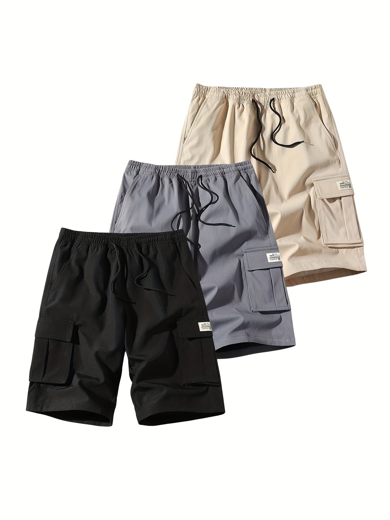 Men's Cargo Shorts 3-Pack Bundle for Versatile Outdoor Activities