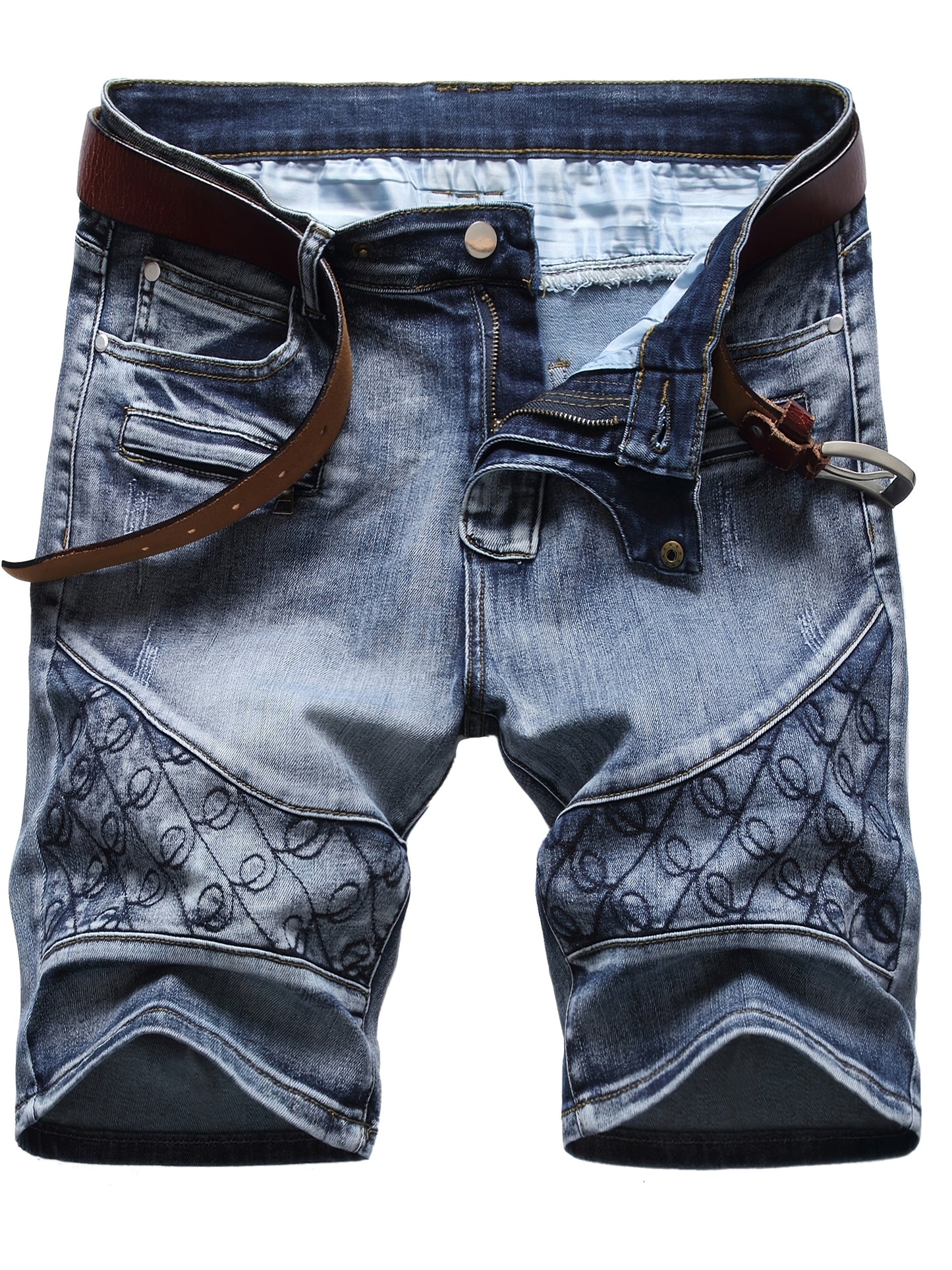 KEEVOOM Men's Trendy Denim Shorts for Summer Sports and Casual Outfits