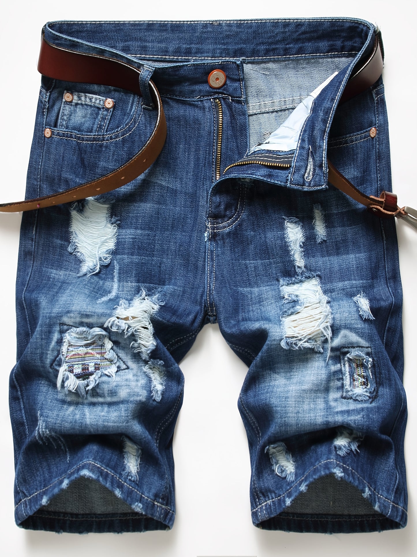 KEEVOOM Men's Trendy Denim Shorts for Summer Sports and Casual Outfits