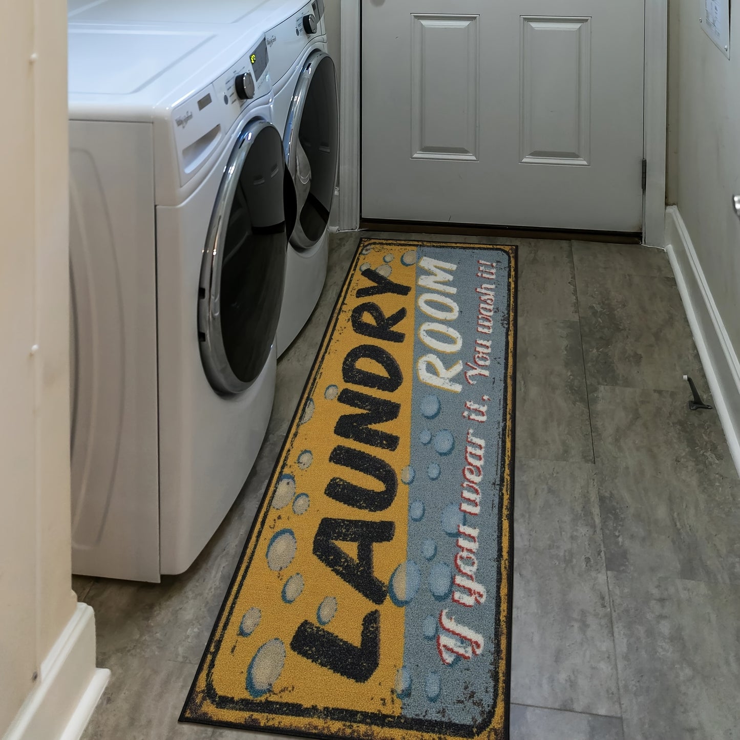 Non Slip Laundry Room Runner Rug for Home and Kitchen