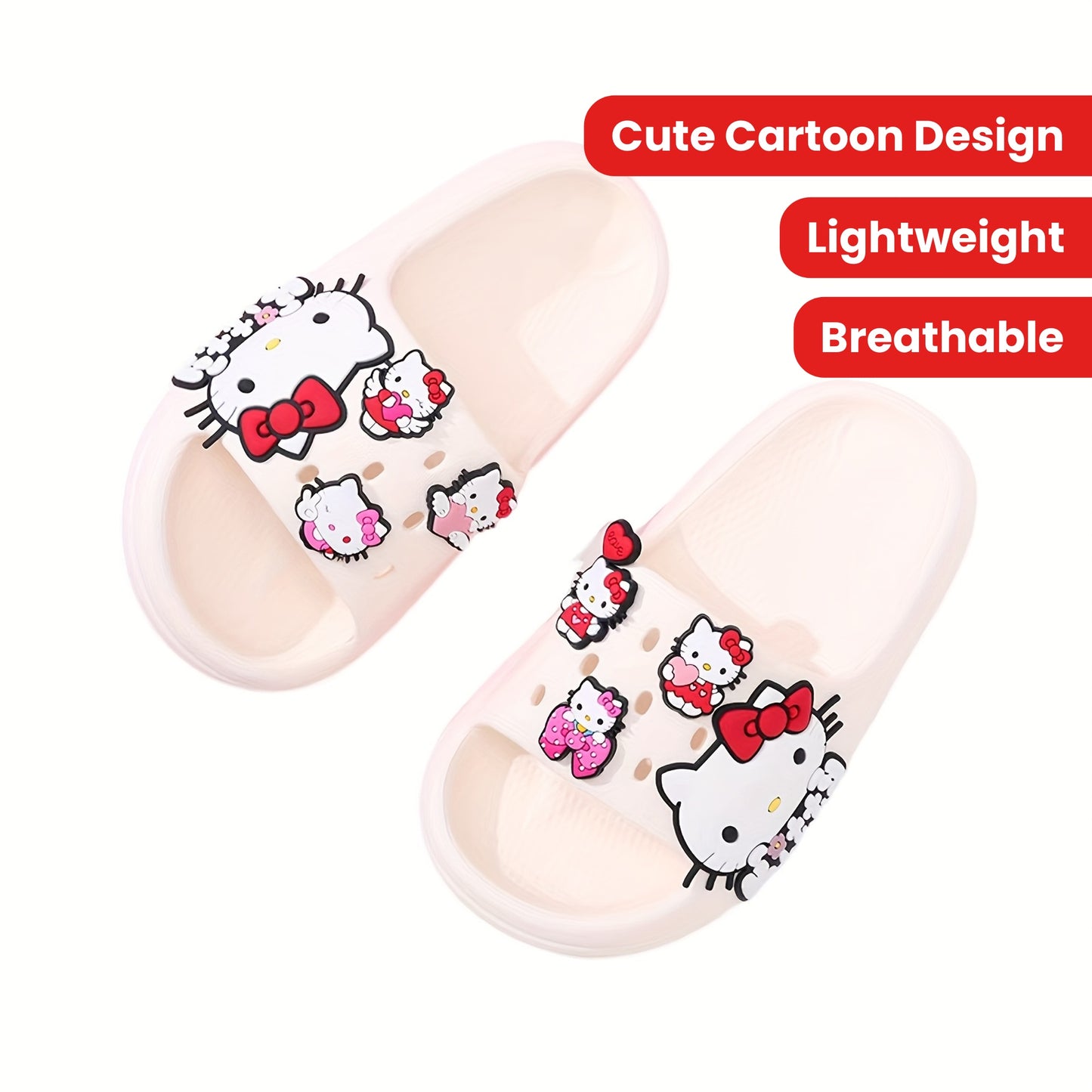 Hello Kitty Quick-Dry Slide Sandals for Fun Beach Days