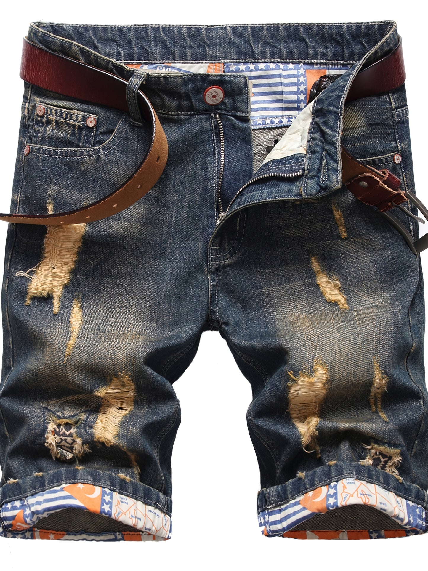 KEEVOOM Men's Trendy Denim Shorts for Summer Sports and Casual Outfits