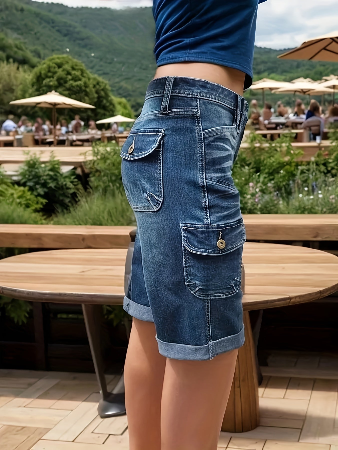 Casual Women’s Five Points Cargo Jeans for Comfortable Summer Wear