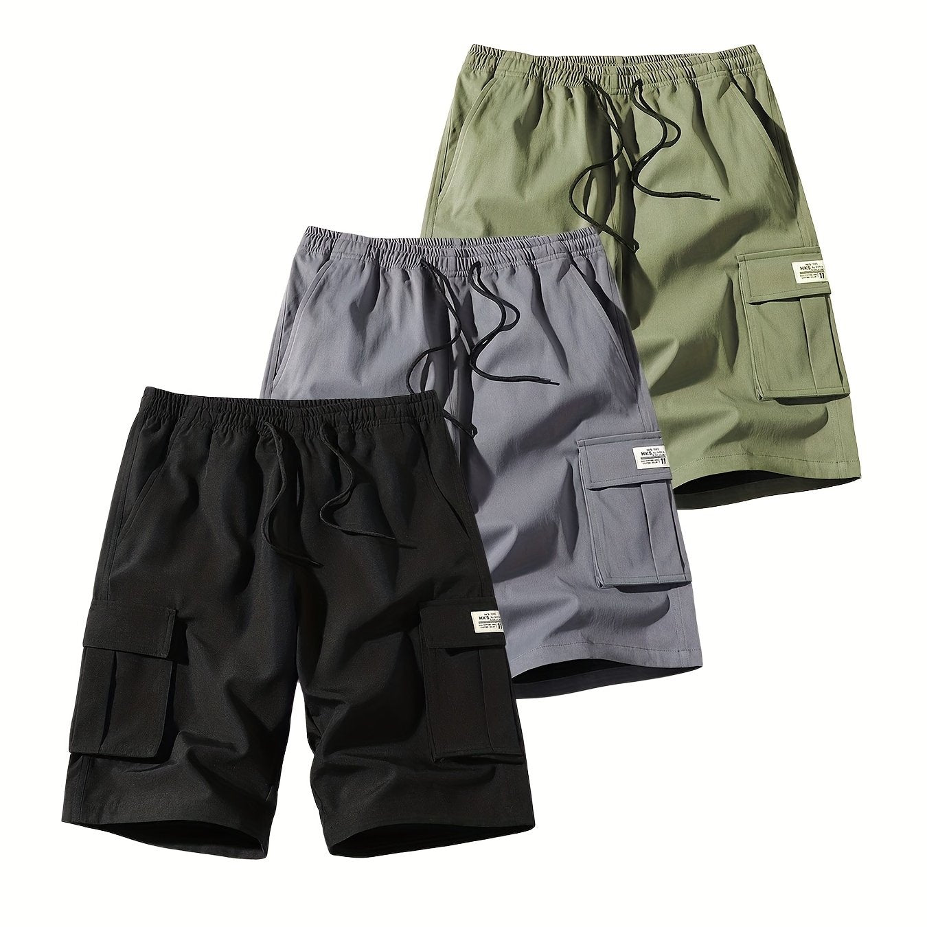 Men's Cargo Shorts 3-Pack Bundle for Versatile Outdoor Activities