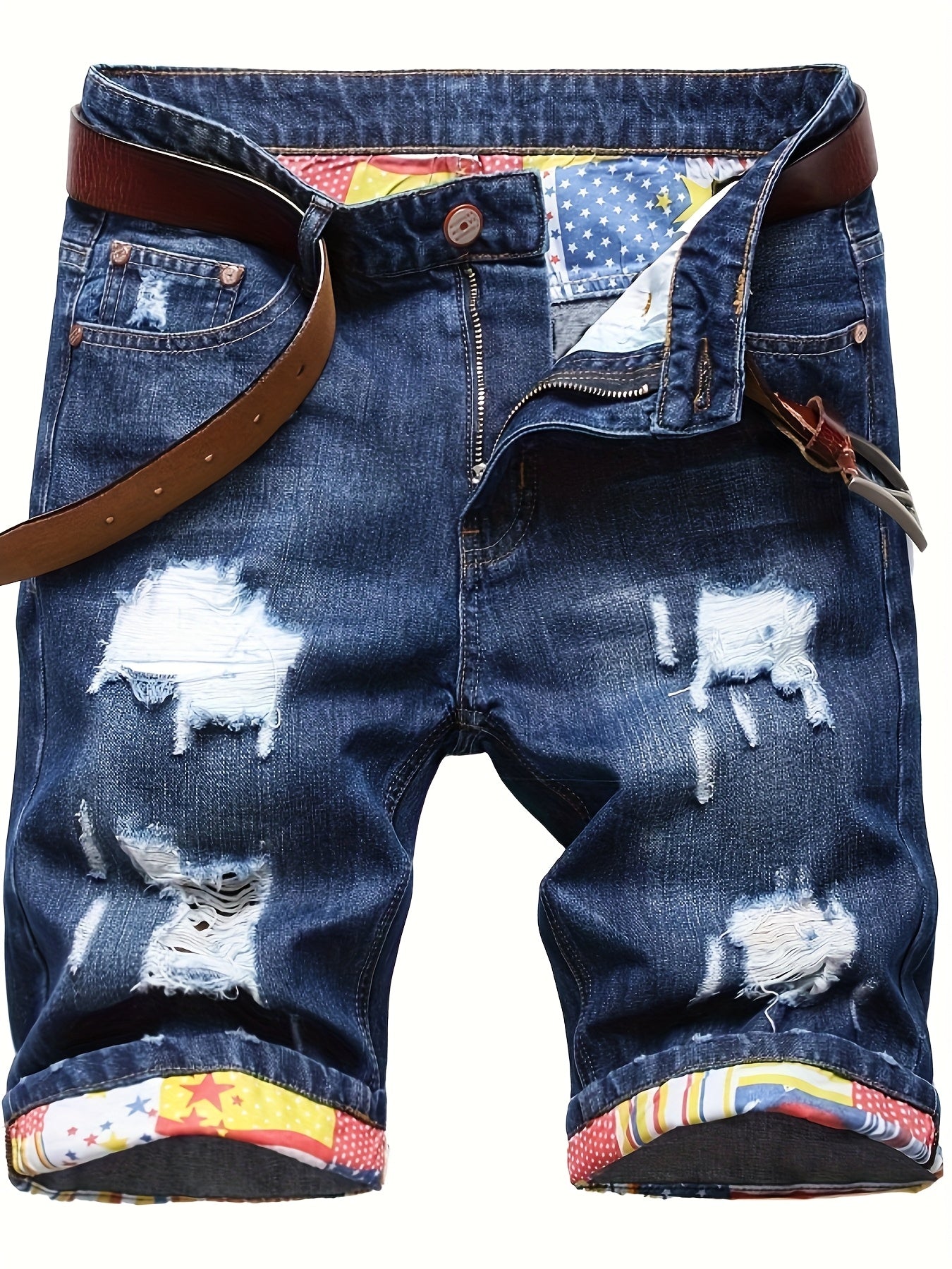 KEEVOOM Men's Trendy Denim Shorts for Summer Sports and Casual Outfits