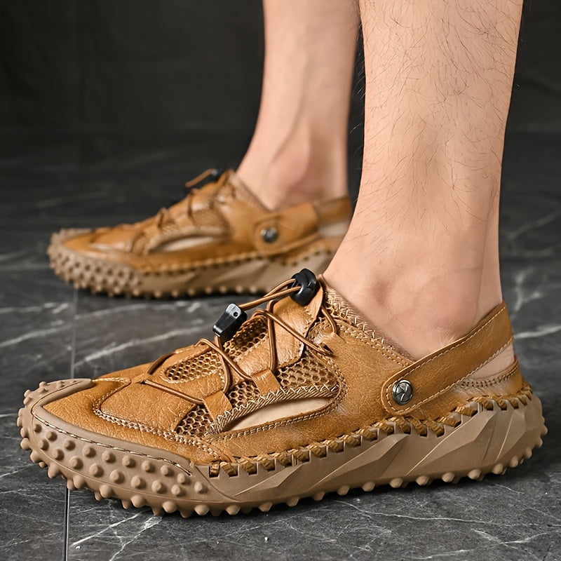 Men's Adjustable Slip-On Sandals for Outdoor and Casual Wear