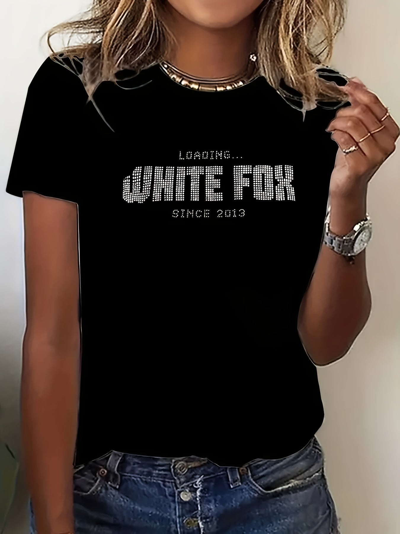 Watercolor Cat Printed Casual T-Shirt for Women