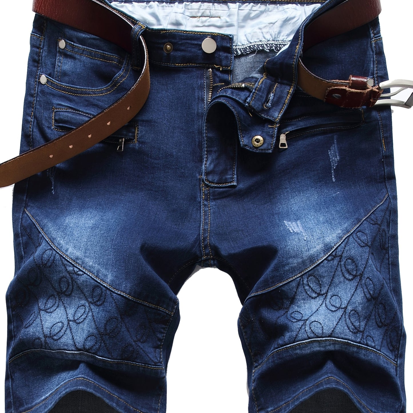 KEEVOOM Men's Trendy Denim Shorts for Summer Sports and Casual Outfits