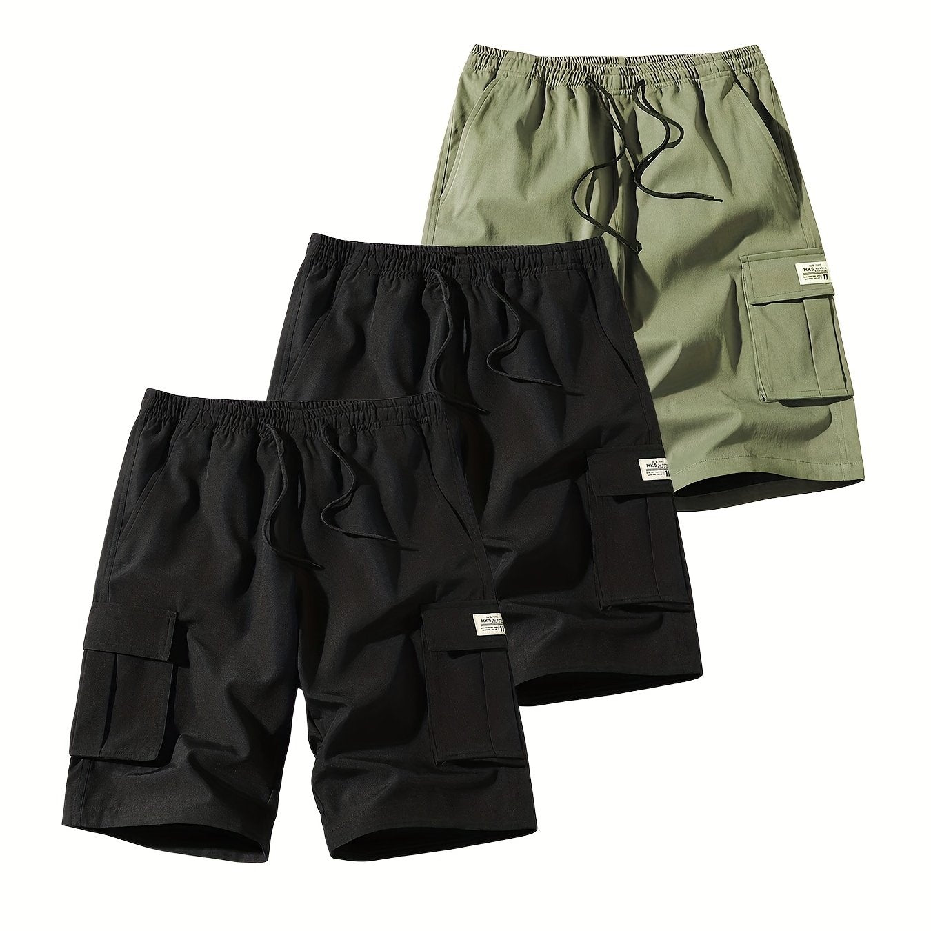 Men's Cargo Shorts 3-Pack Bundle for Versatile Outdoor Activities