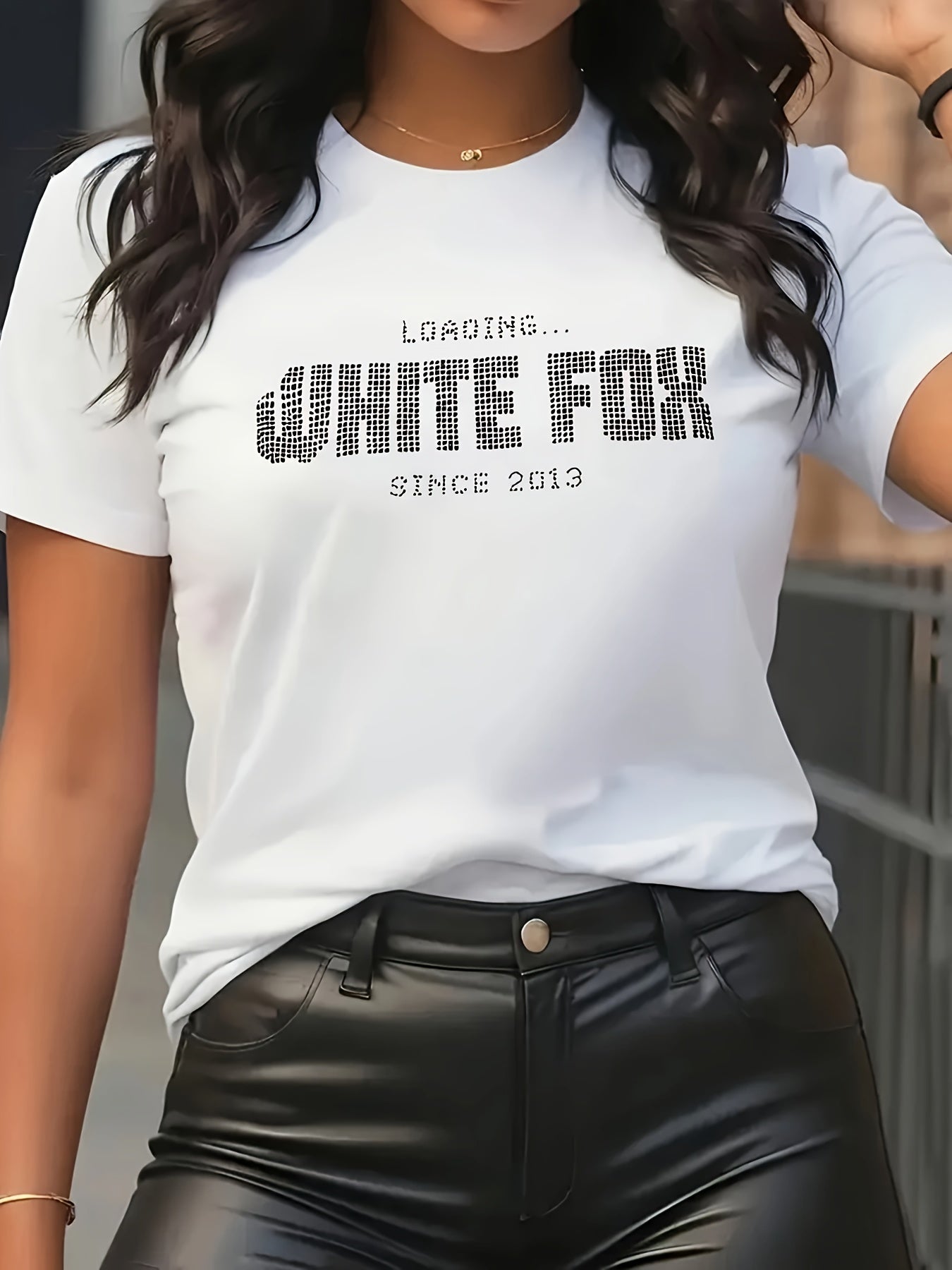 Watercolor Cat Printed Casual T-Shirt for Women