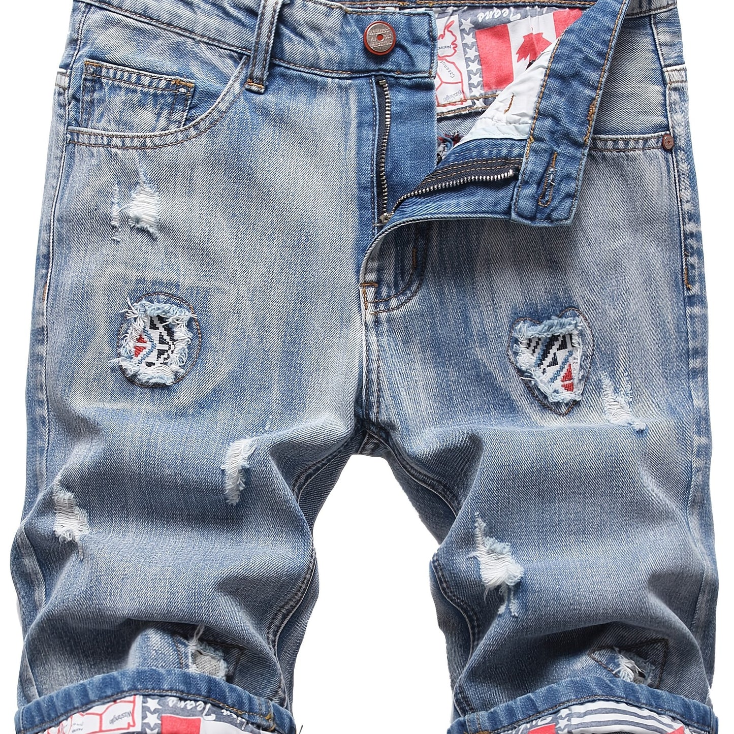 KEEVOOM Men's Trendy Denim Shorts for Summer Sports and Casual Outfits