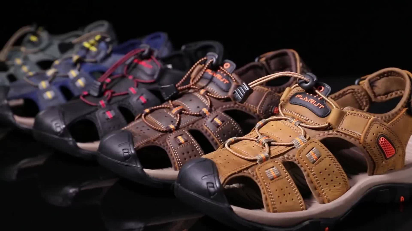Mens Hiking Sandals Closed Toe Outdoor Waterproof Shoes