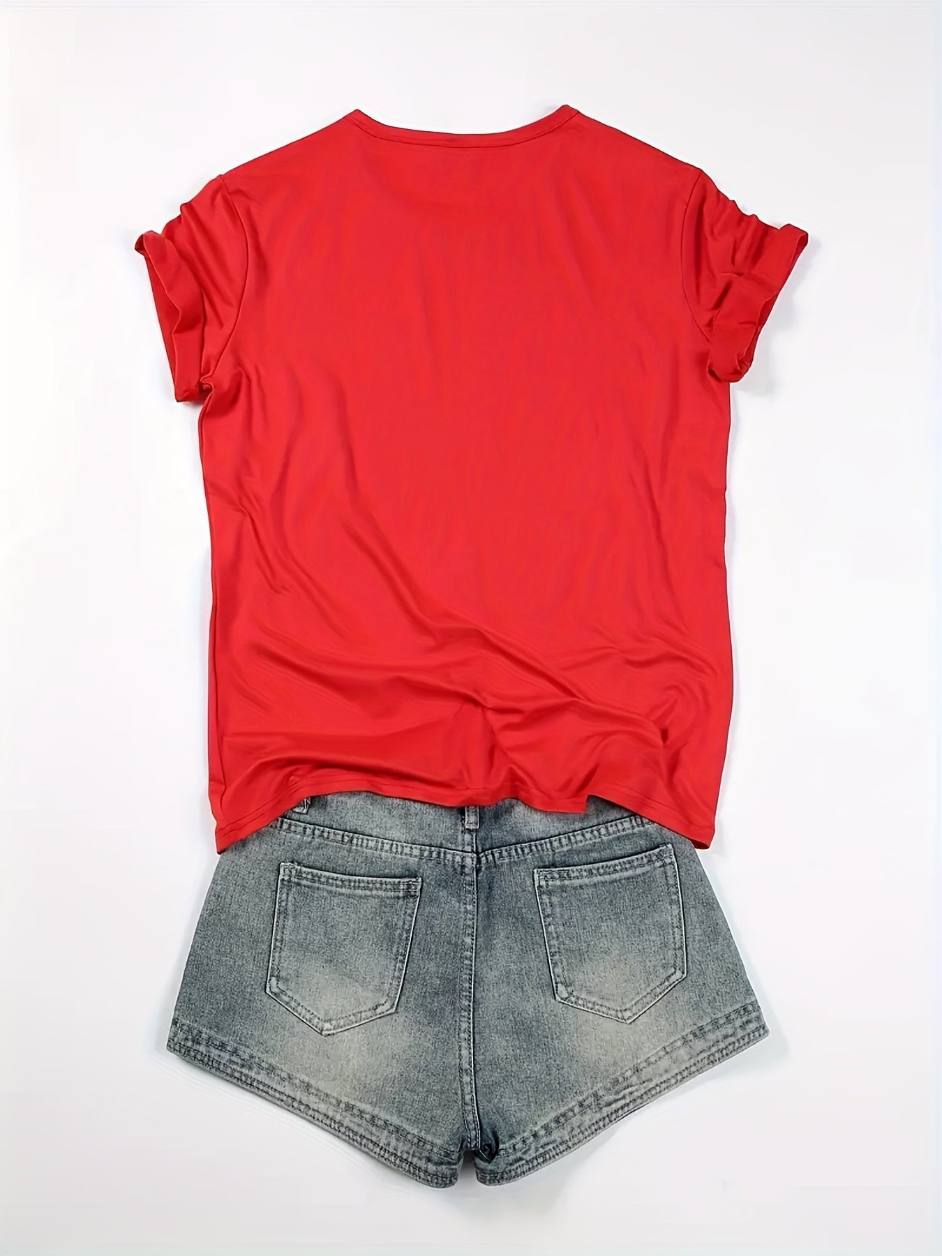 Creative Letter Print Casual T-Shirts for Women