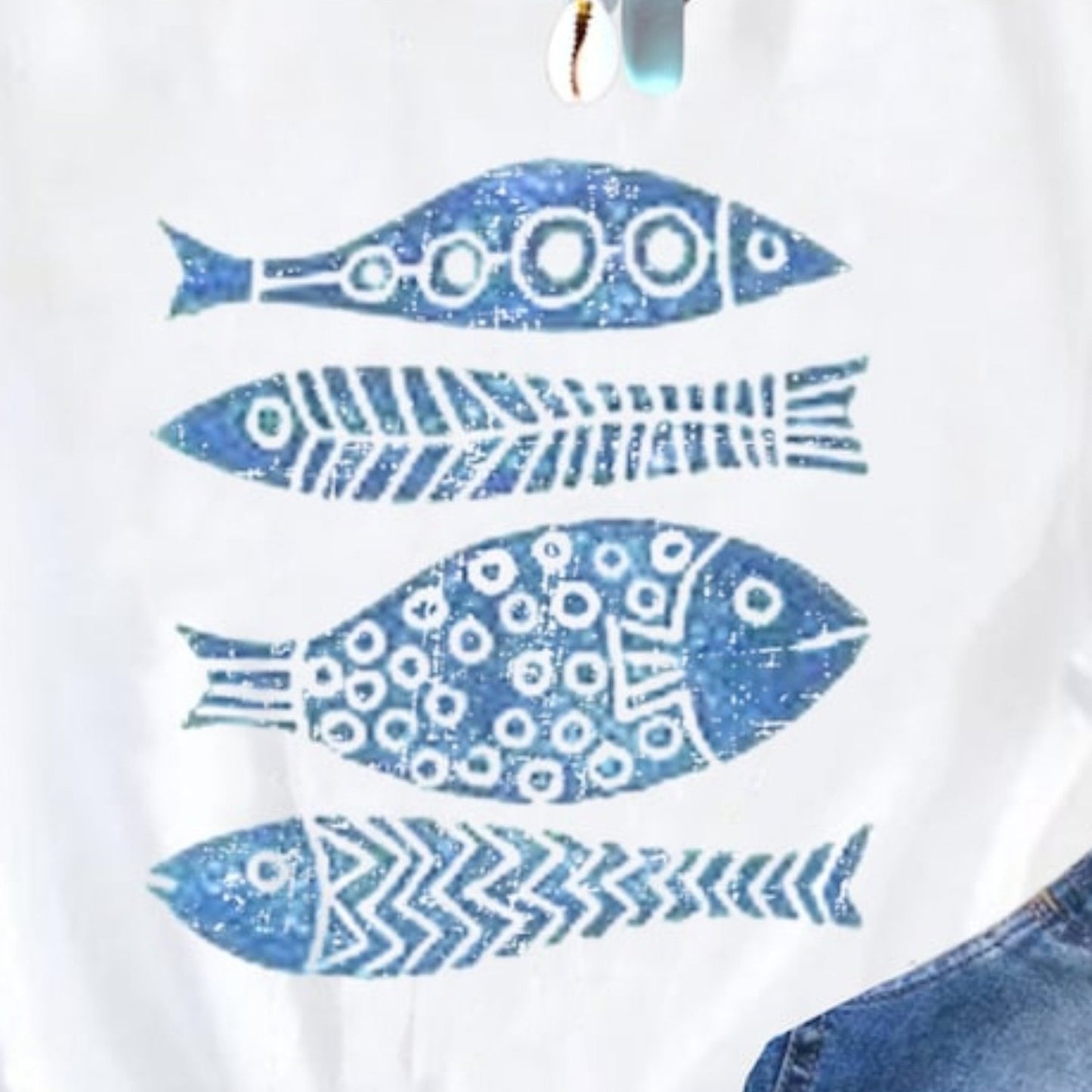 Women's Graphic Fish Print Casual Crewneck T-Shirt for Summer
