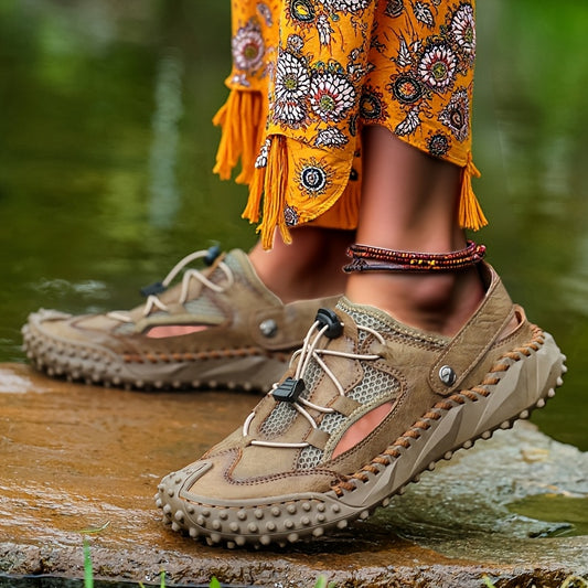 Ladies Handmade Breathable Mesh Sandals for Comfortable Casual Wear