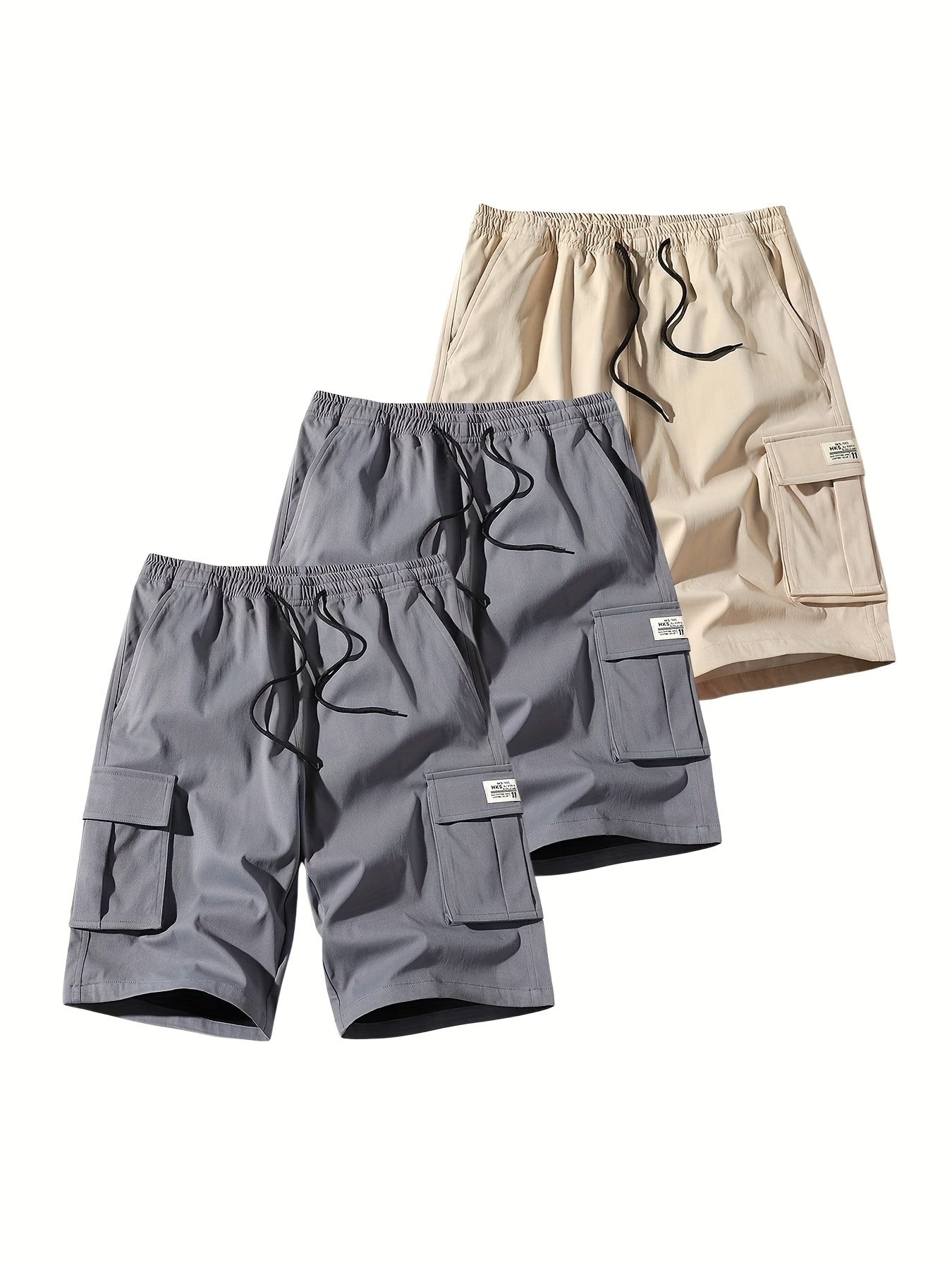 Men's Cargo Shorts 3-Pack Bundle for Versatile Outdoor Activities