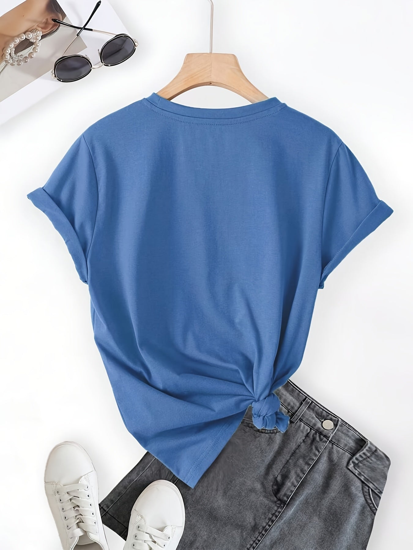 Retro Punk Dark Wind Pattern Casual T-Shirt for Women