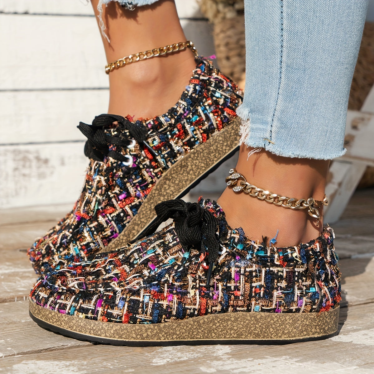 Cozy Women's Casual Lace-Up Sneakers for Everyday Comfort