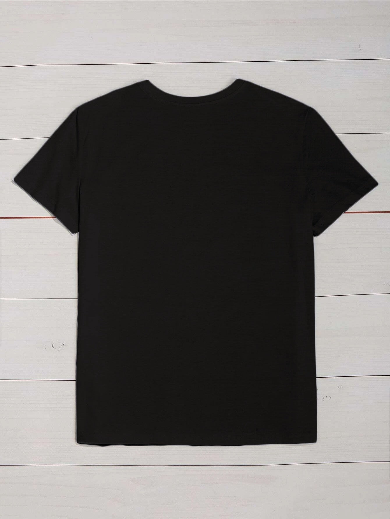 Chic Geometric Chicken Print Casual Crew Neck T-Shirt