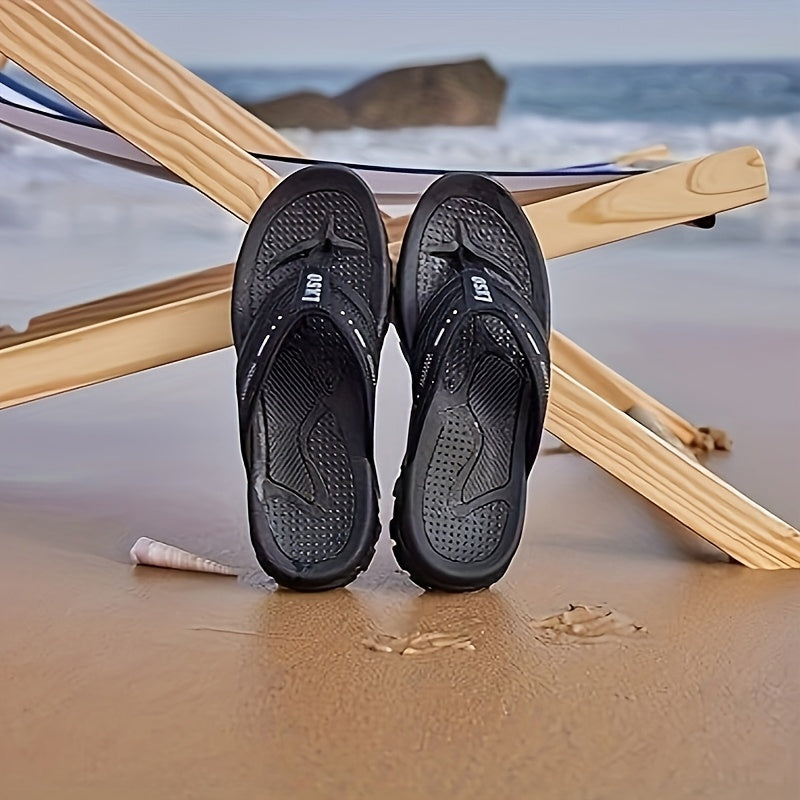 Mens Breathable Flip Flops For Indoor Outdoor Textured Sole