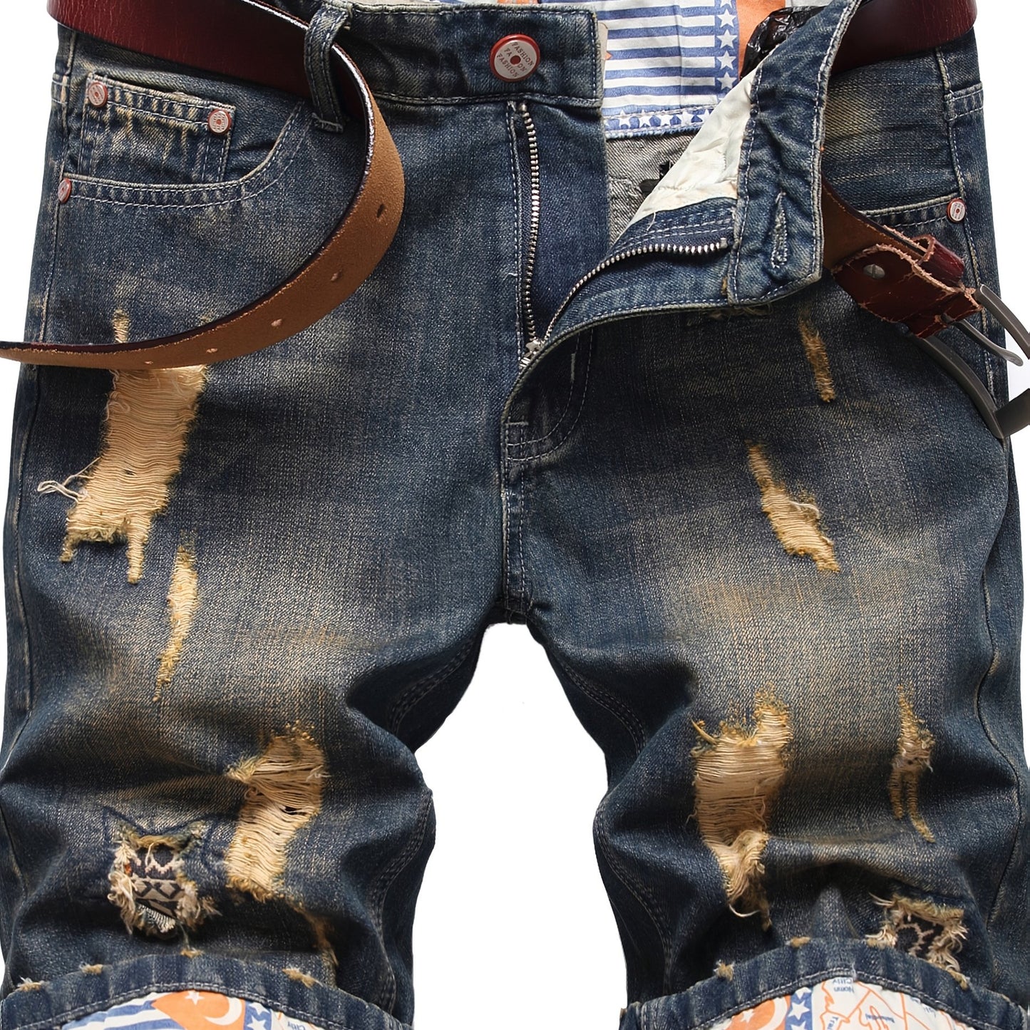 KEEVOOM Men's Trendy Denim Shorts for Summer Sports and Casual Outfits