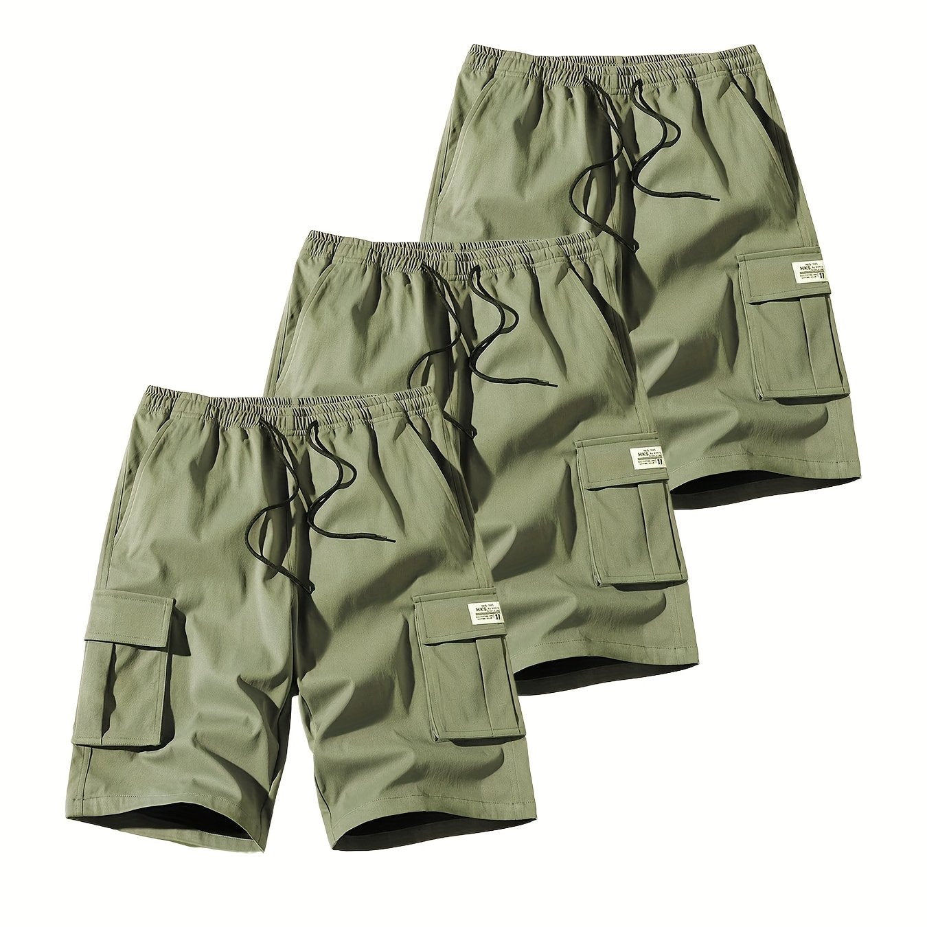 Men's Cargo Shorts 3-Pack Bundle for Versatile Outdoor Activities