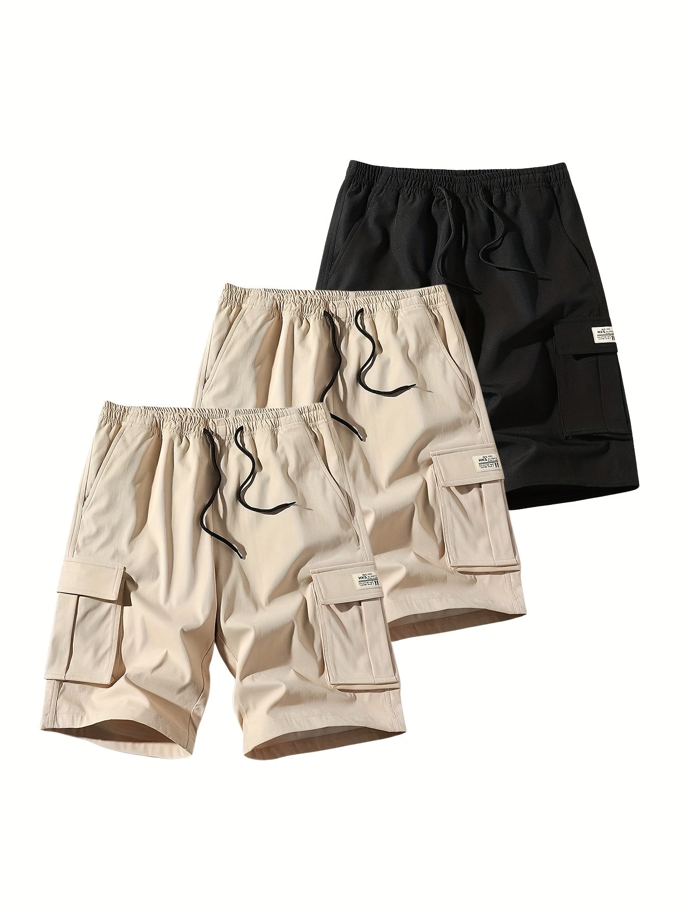 Men's Cargo Shorts 3-Pack Bundle for Versatile Outdoor Activities
