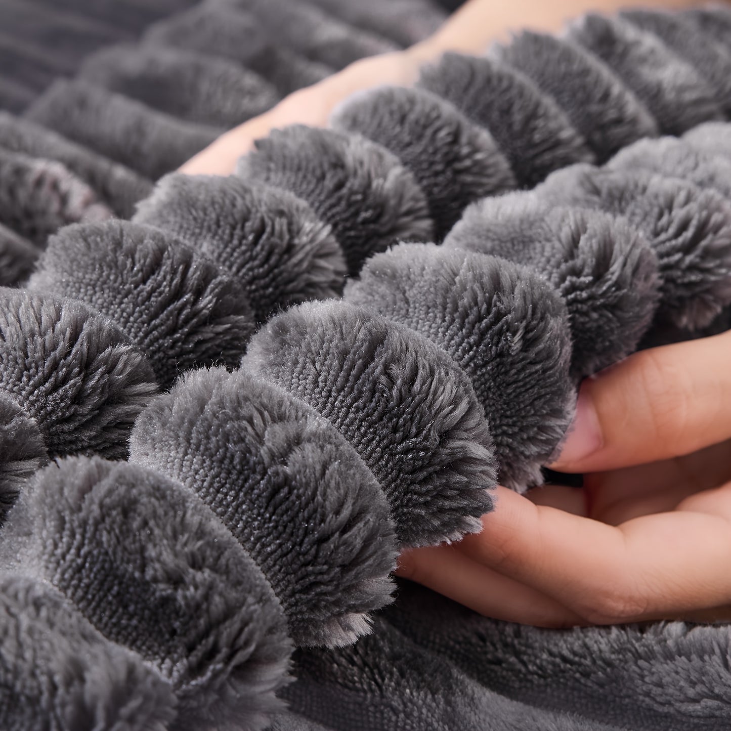 Modern Corduroy Reading Chair With Storage Ottoman And USB