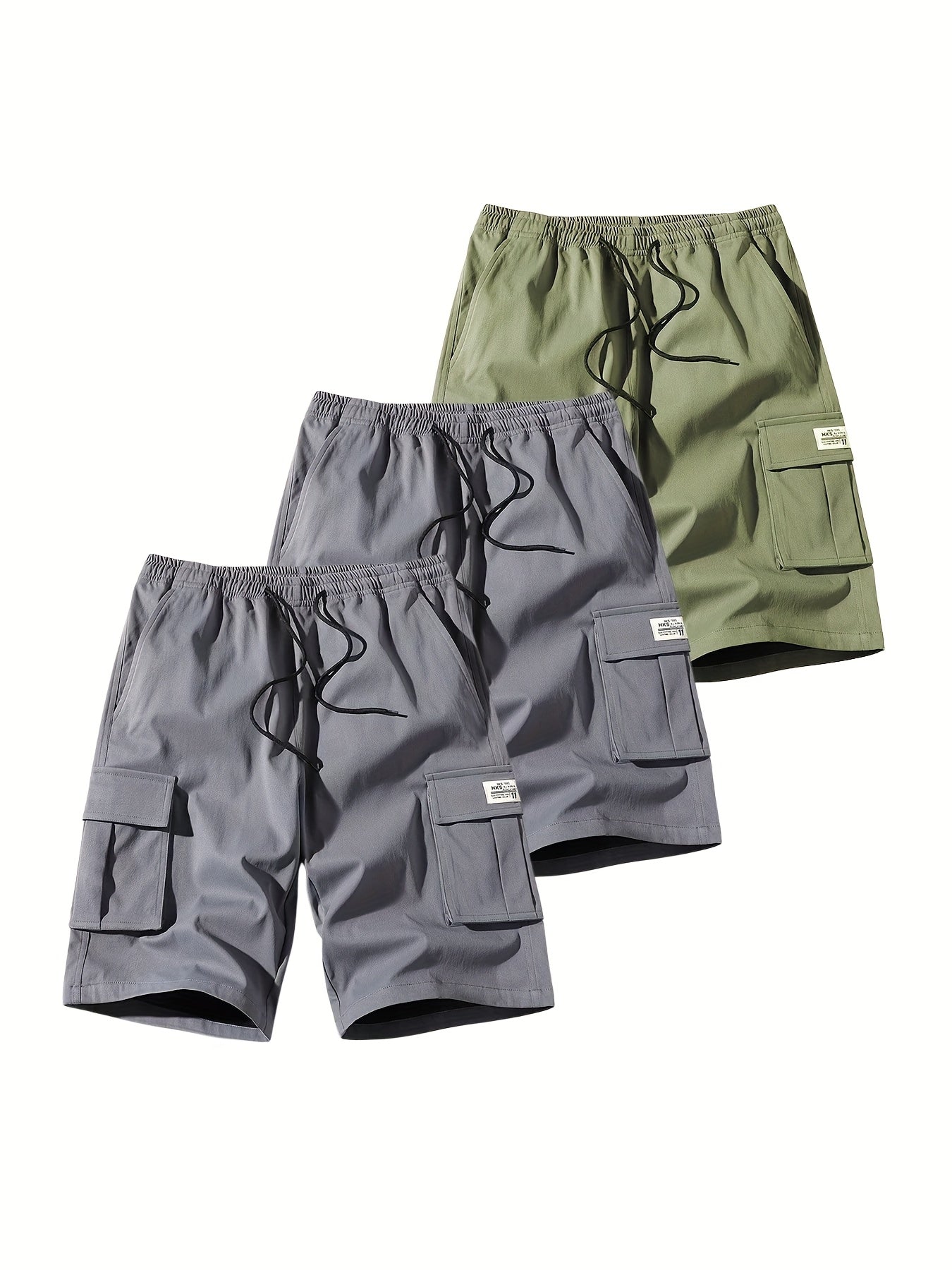 Men's Cargo Shorts 3-Pack Bundle for Versatile Outdoor Activities