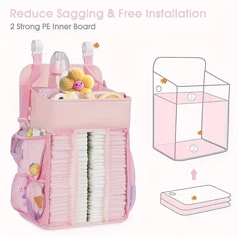 Hanging Diaper Caddy Organizer for Nursery Essentials Storage