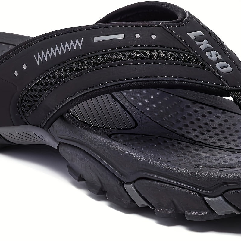 Mens Breathable Flip Flops For Indoor Outdoor Textured Sole