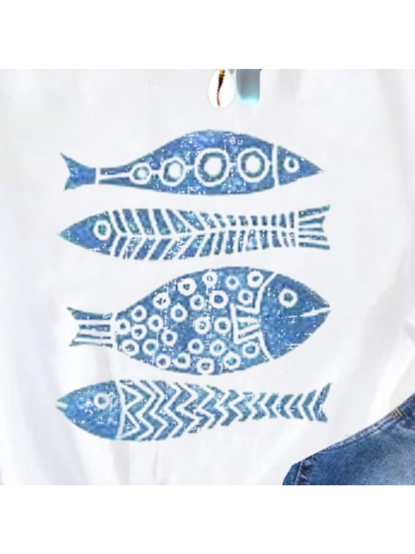 Women's Graphic Fish Print Casual Crewneck T-Shirt for Summer
