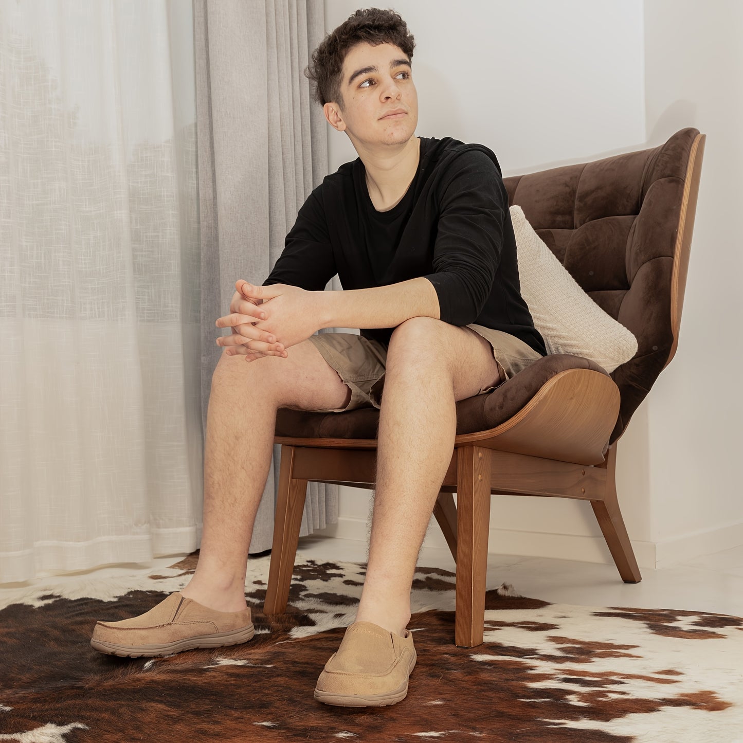 LazyStep Men's McCoy Cushioned Clog Slipper for Comfort