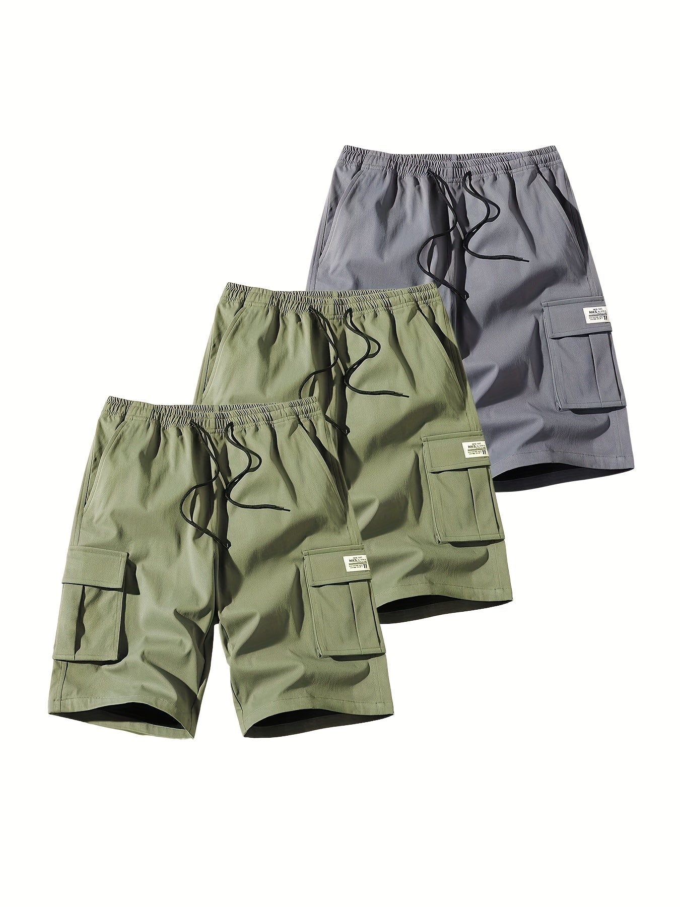 Men's Cargo Shorts 3-Pack Bundle for Versatile Outdoor Activities