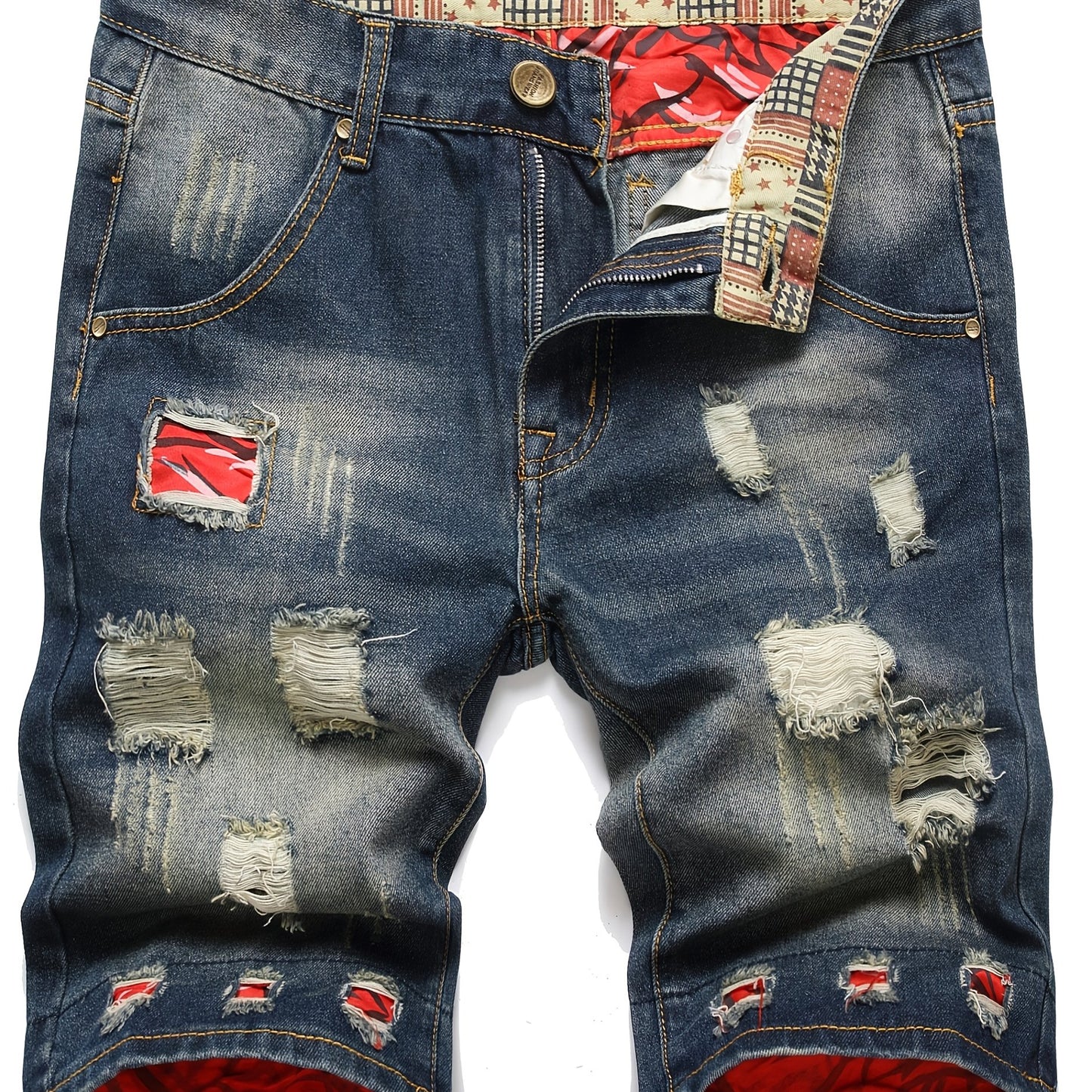 KEEVOOM Men's Trendy Denim Shorts for Summer Sports and Casual Outfits