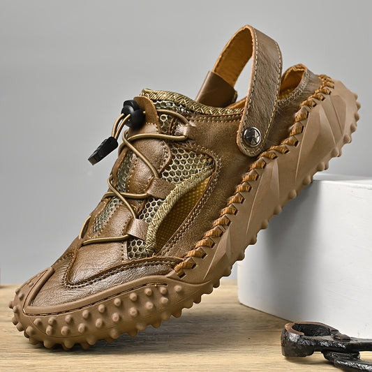 Men's Adjustable Slip-On Sandals for Outdoor and Casual Wear
