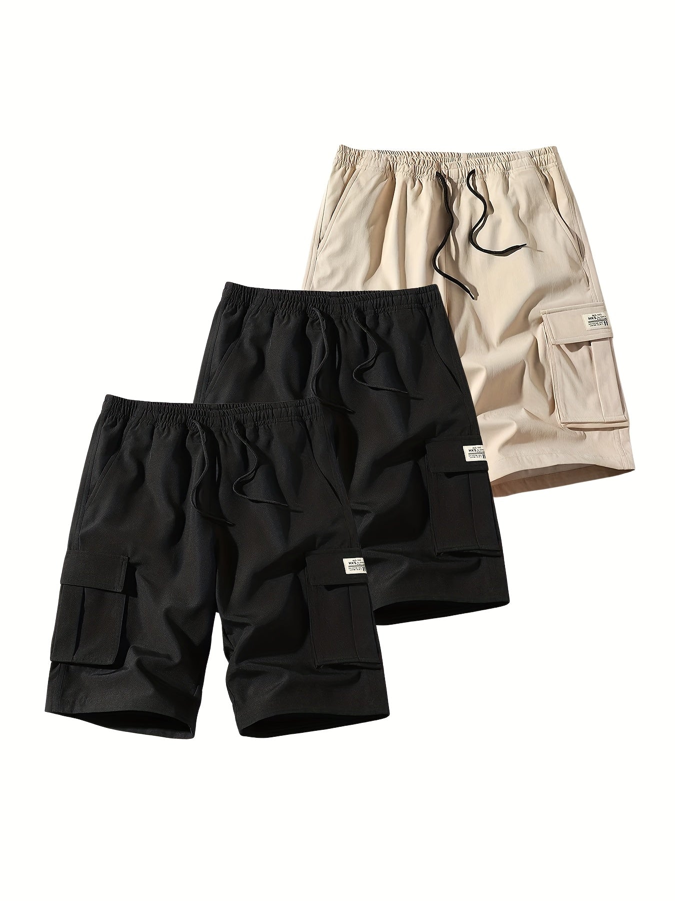 Men's Cargo Shorts 3-Pack Bundle for Versatile Outdoor Activities