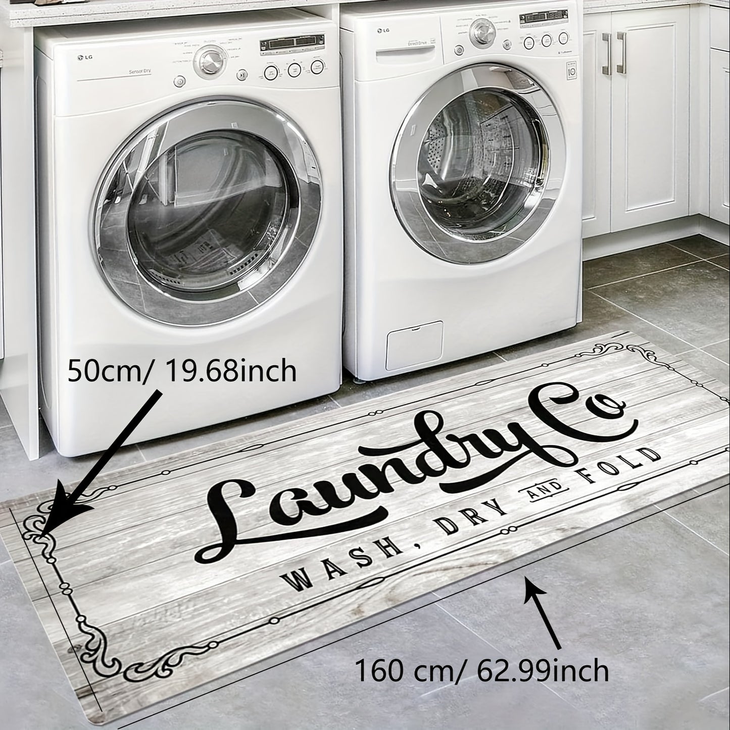 Non Slip Laundry Room Runner Rug for Home and Kitchen