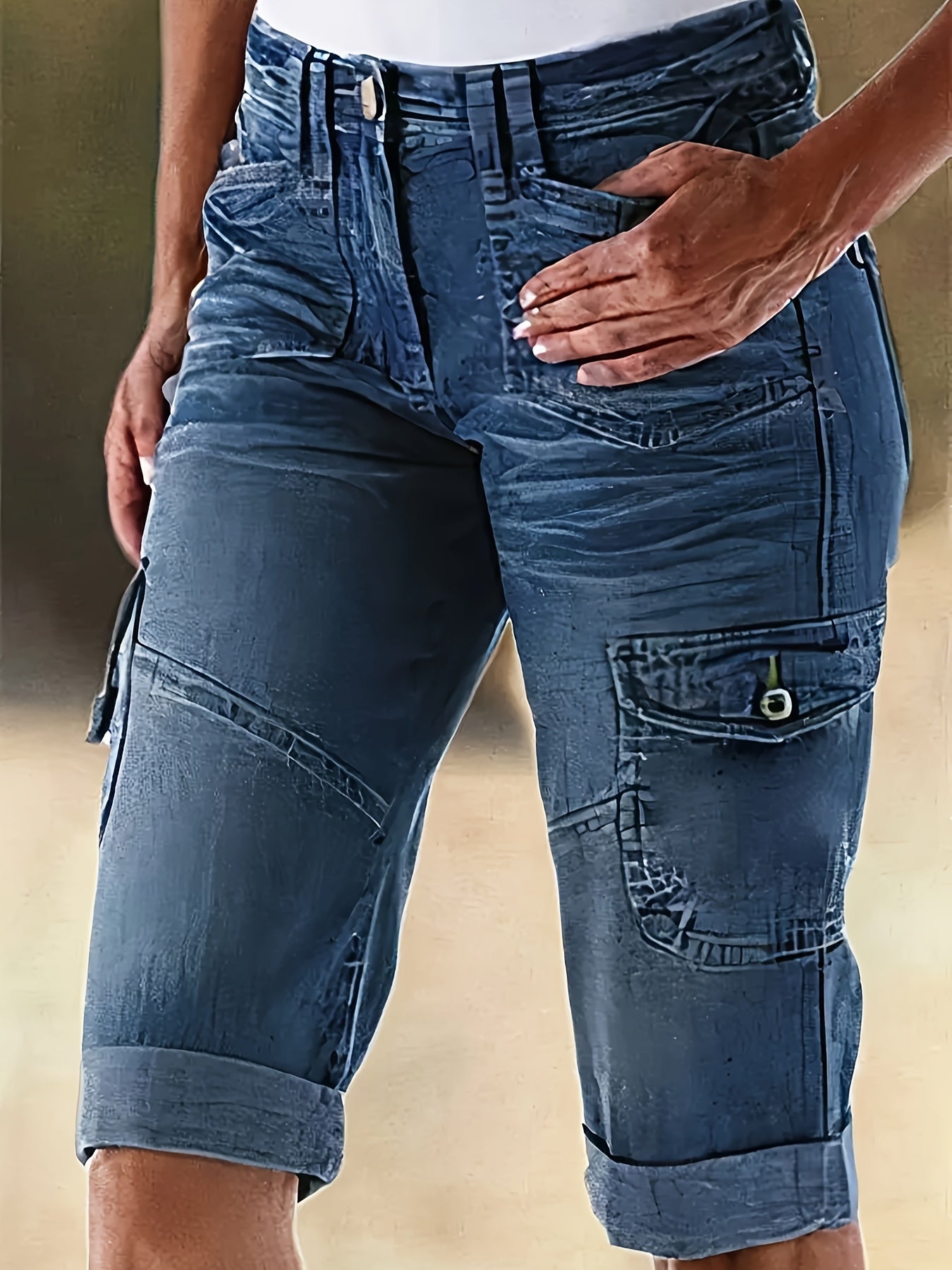 Casual Women’s Five Points Cargo Jeans for Comfortable Summer Wear