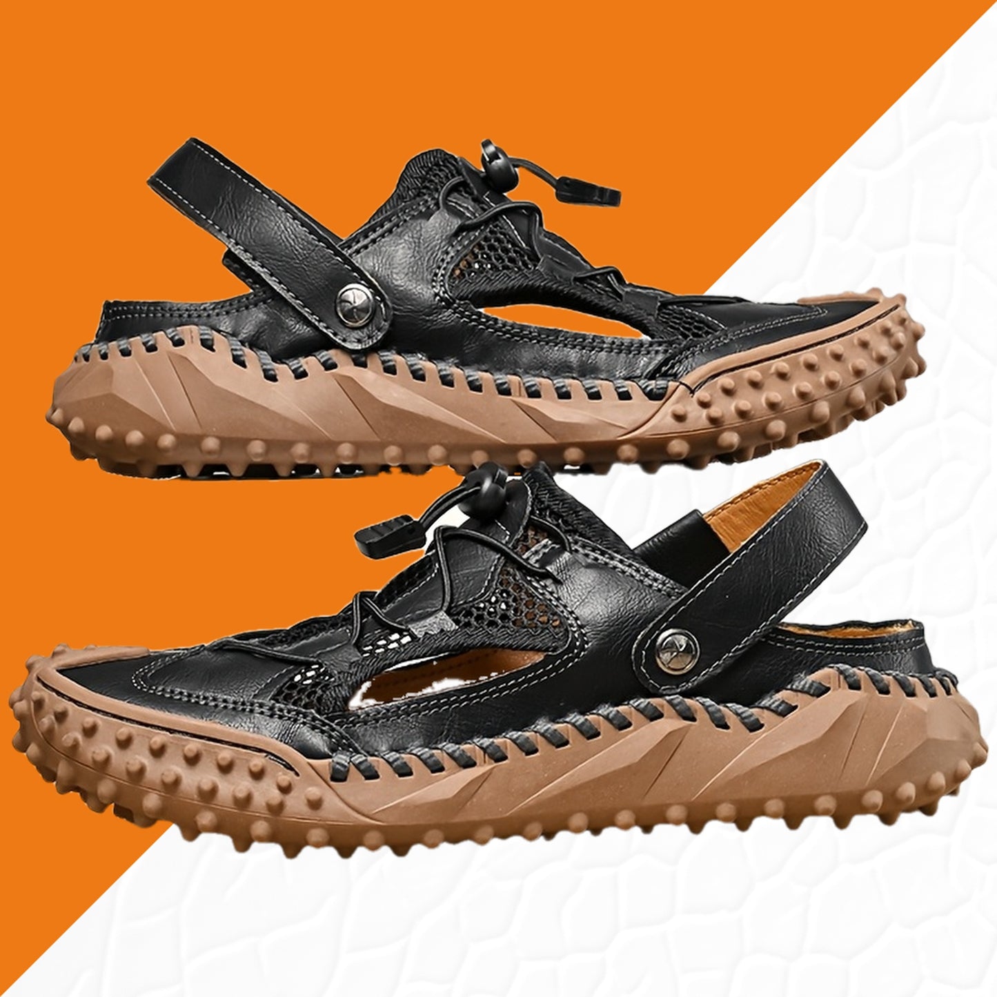 Men's Adjustable Slip-On Sandals for Outdoor and Casual Wear